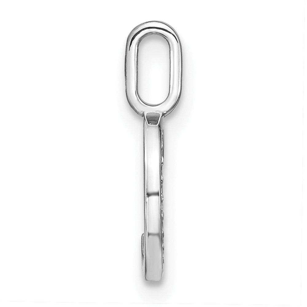 14K White Gold Diamond Lower Case Letter C Initial Pendant