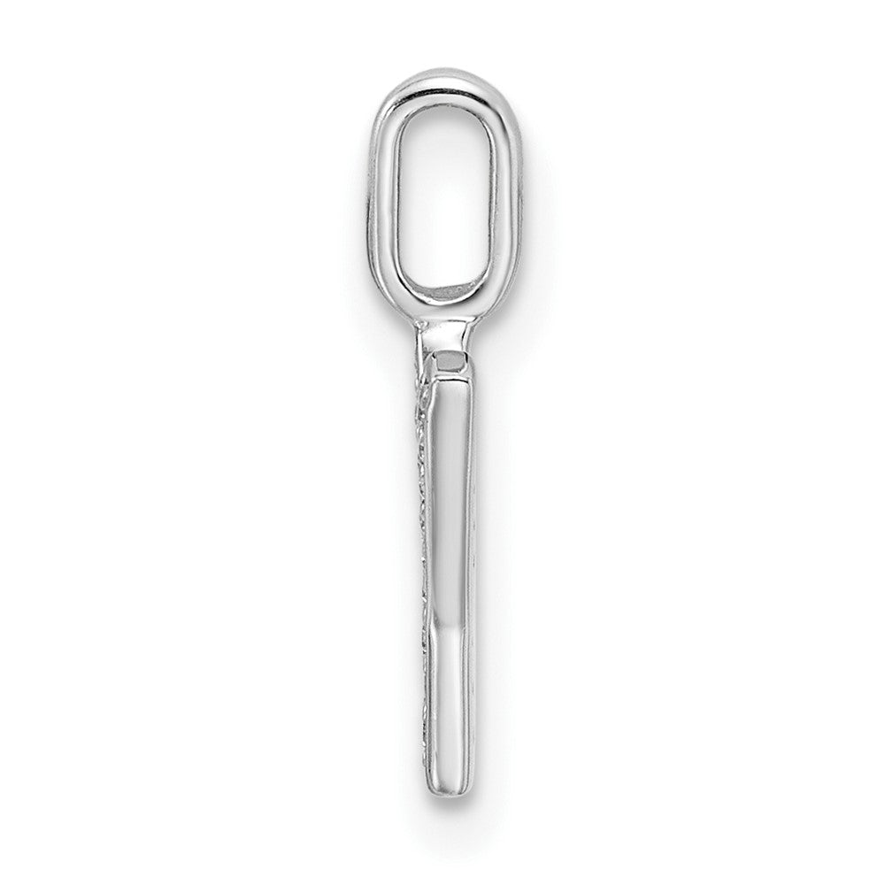 14K White Gold Diamond Letter Y Initial Pendant