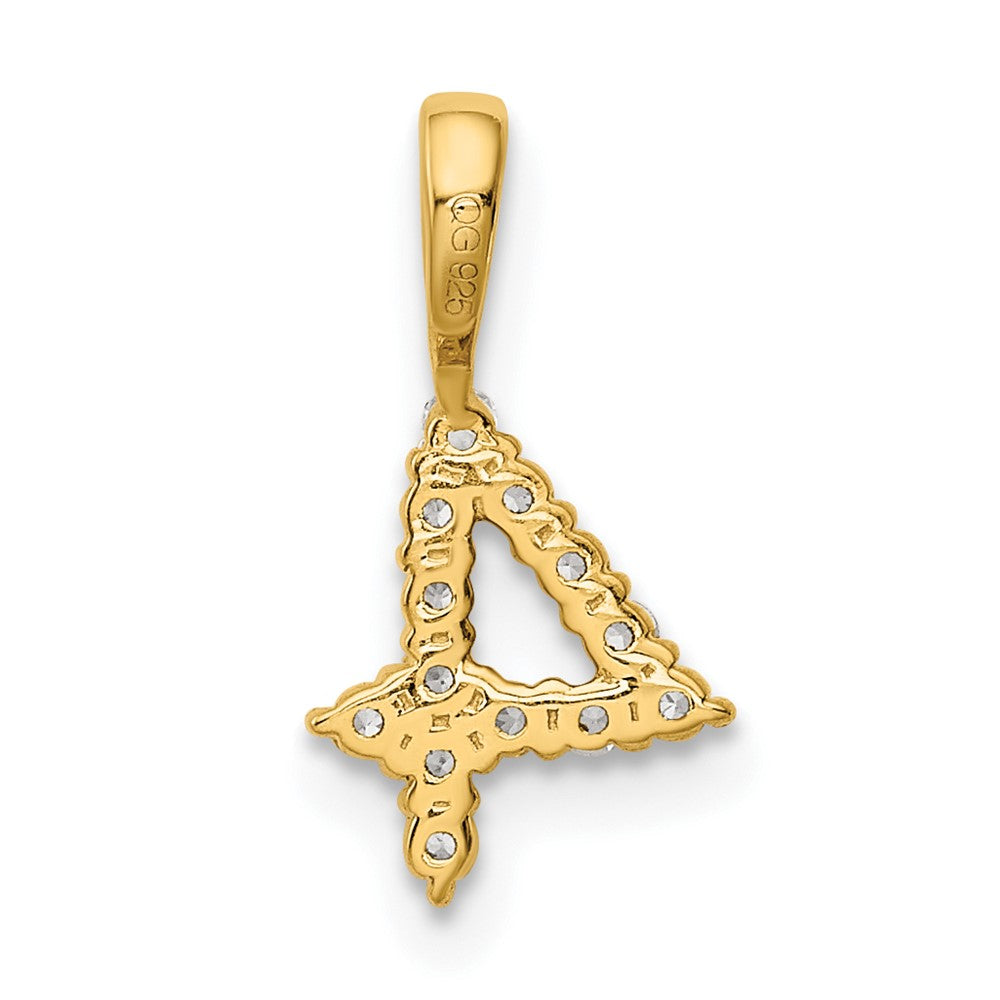 14K Diamond Number 4 Pendant
