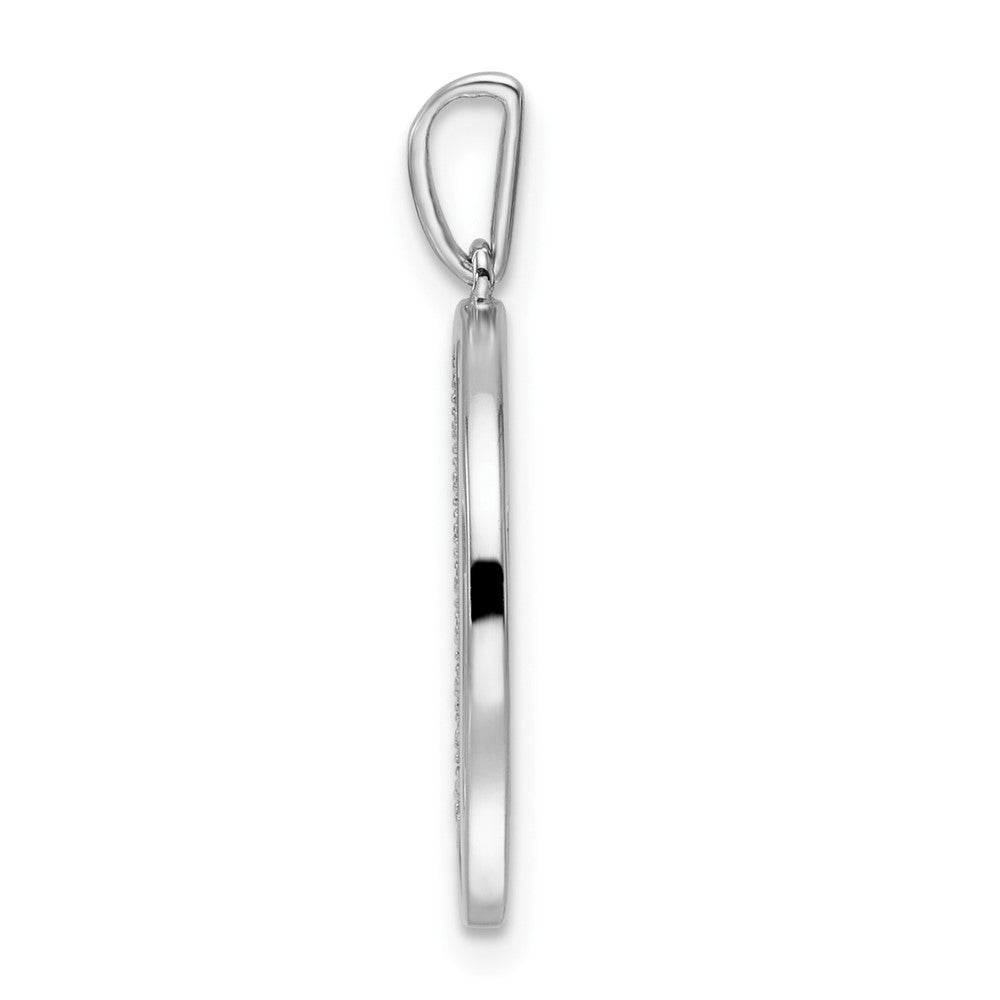 14K White Gold Gatsby Diamond Initial O Charm