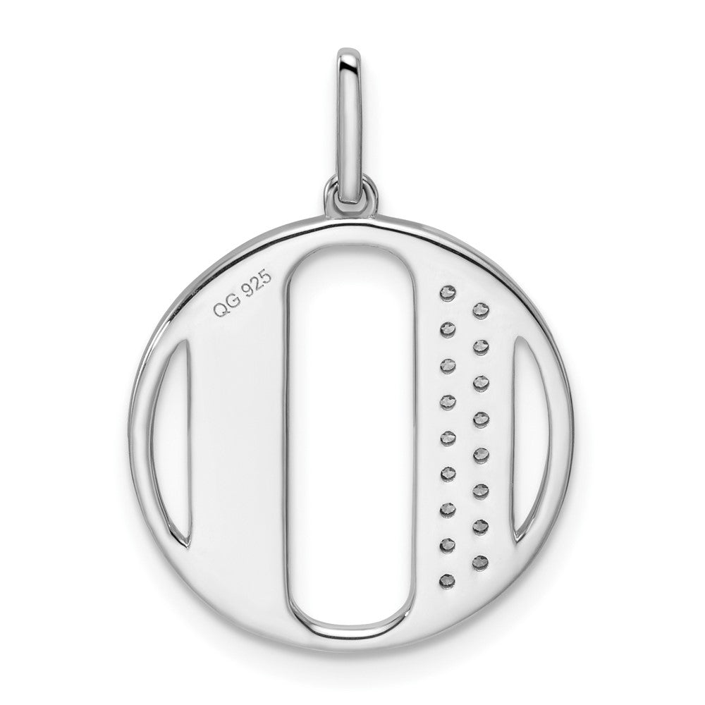 14K White Gold Gatsby Diamond Initial O Charm