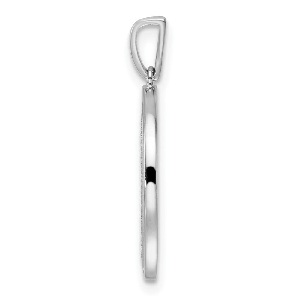 14K White Gold Gatsby Diamond Initial V Charm