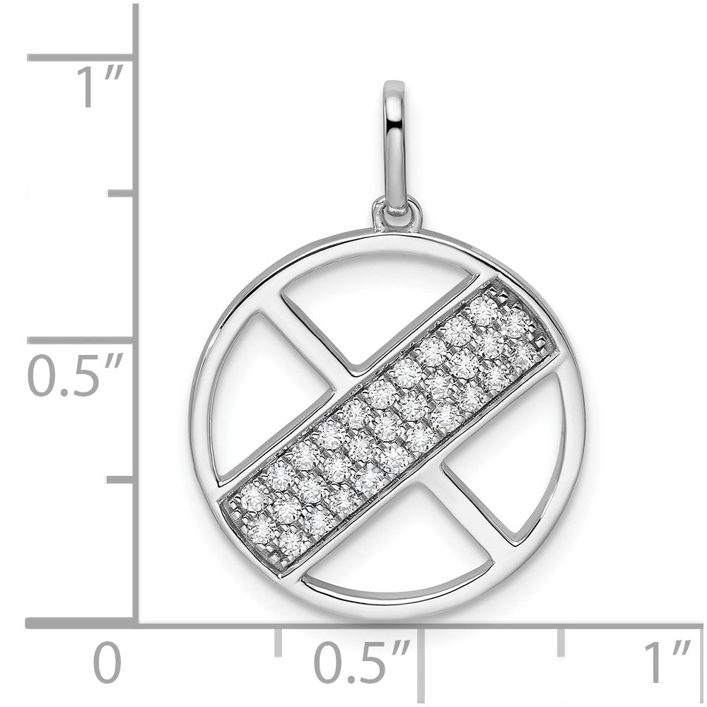 14K White Gold Gatsby Diamond Initial X Charm