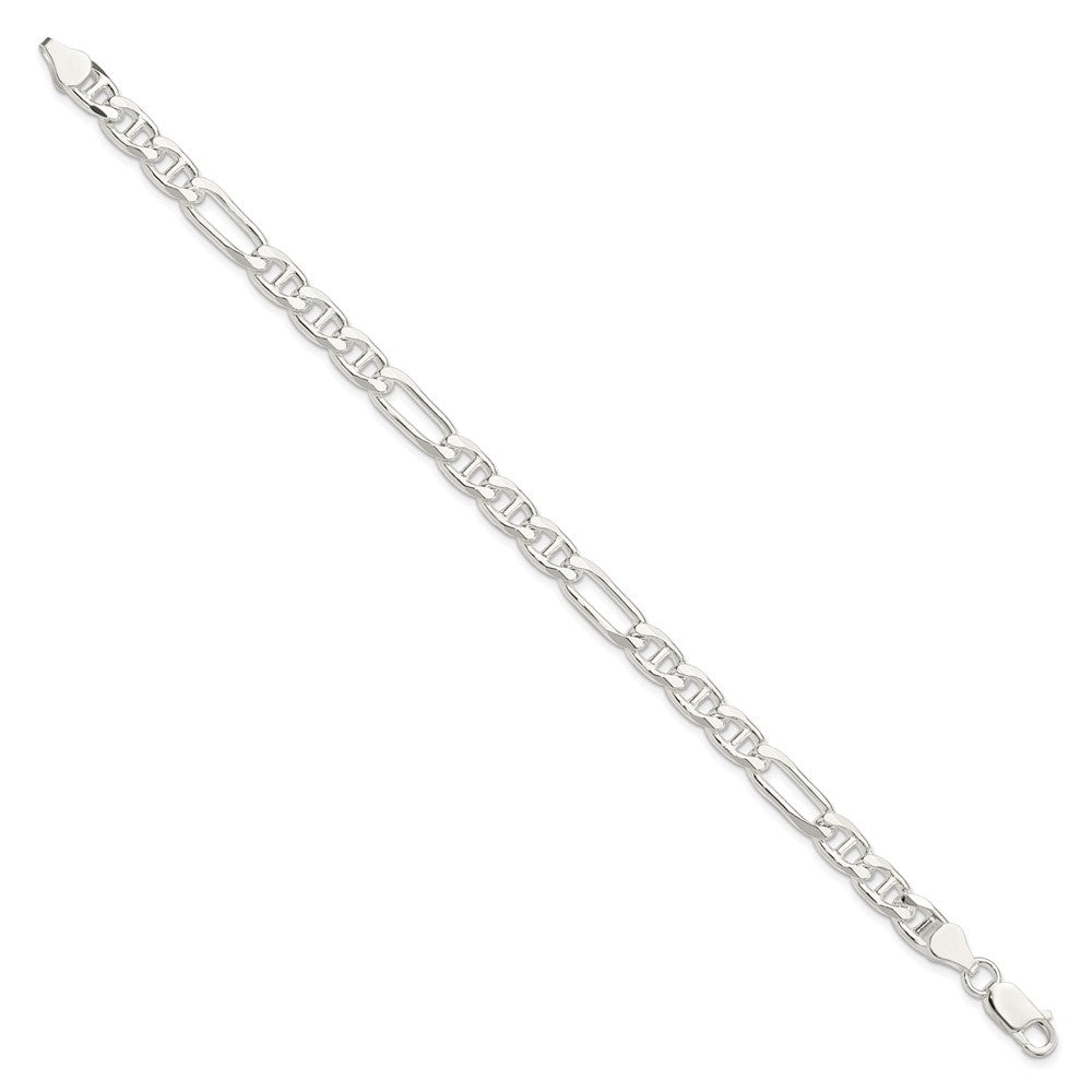 Sterling Silver 6.5mm Figaro Anchor Chain
