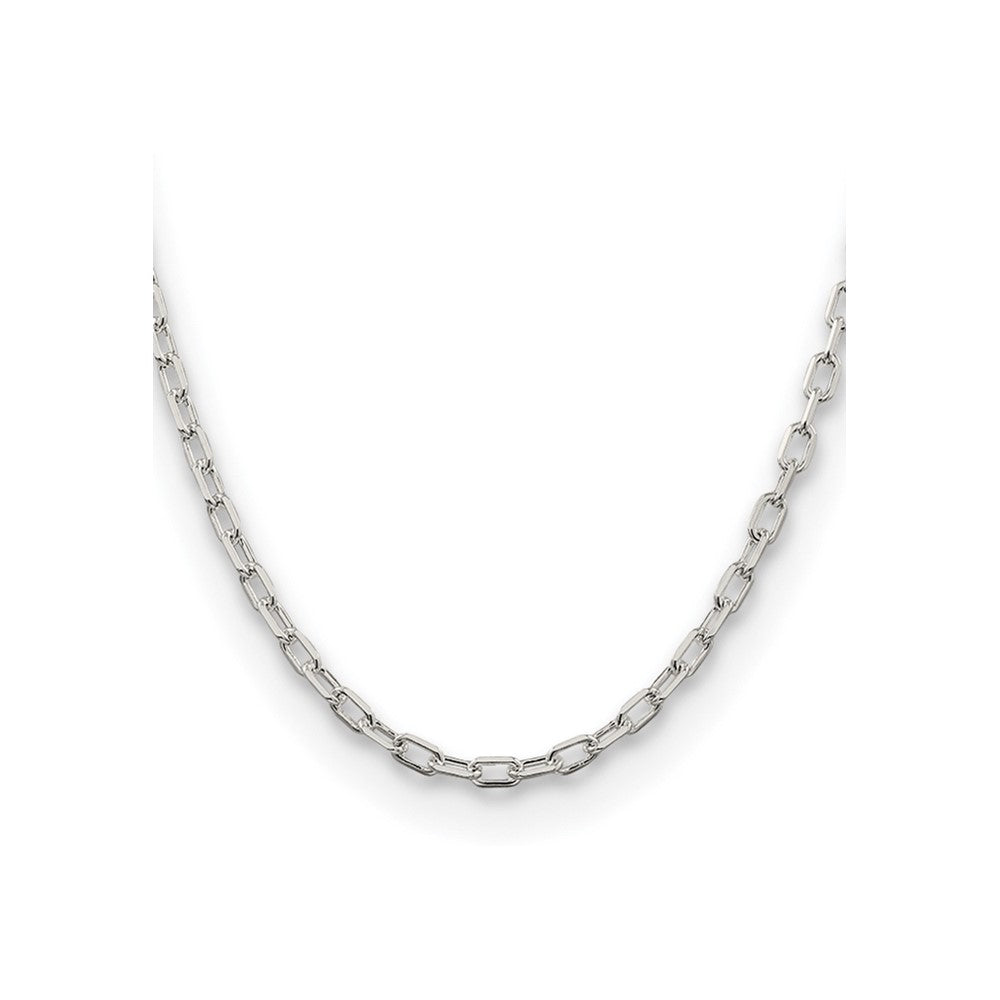 Sterling Silver 4.3mm Diamond-cut Long Link Cable Chain