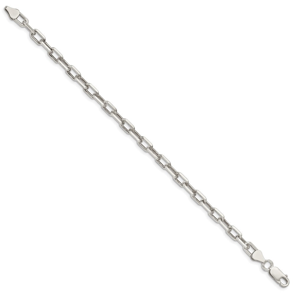 Sterling Silver 5.5mm Diamond-cut Long Link Cable Chain