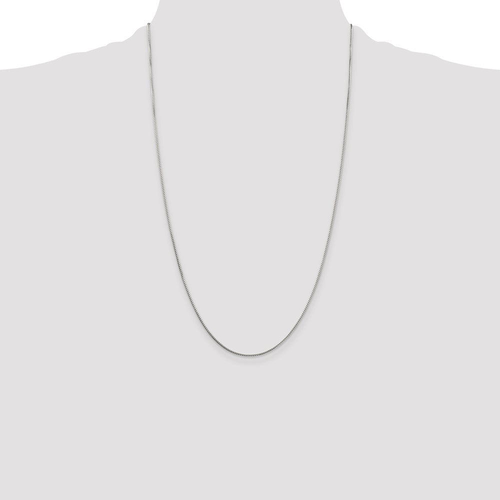 Sterling Silver 1mm 8 Sided Diamond-cut Box Chain