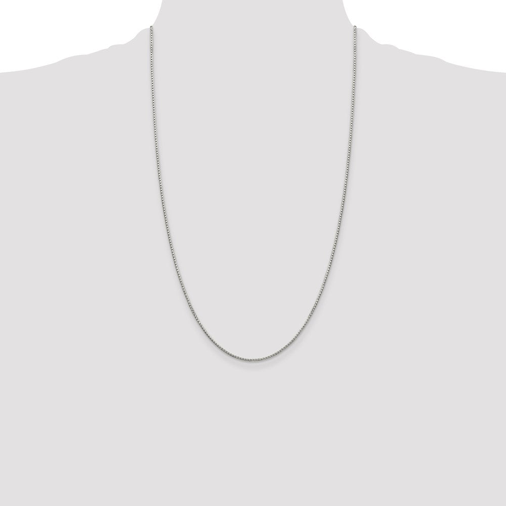 Sterling Silver 1.35mm 8 Sided Diamond-cut Box Chain