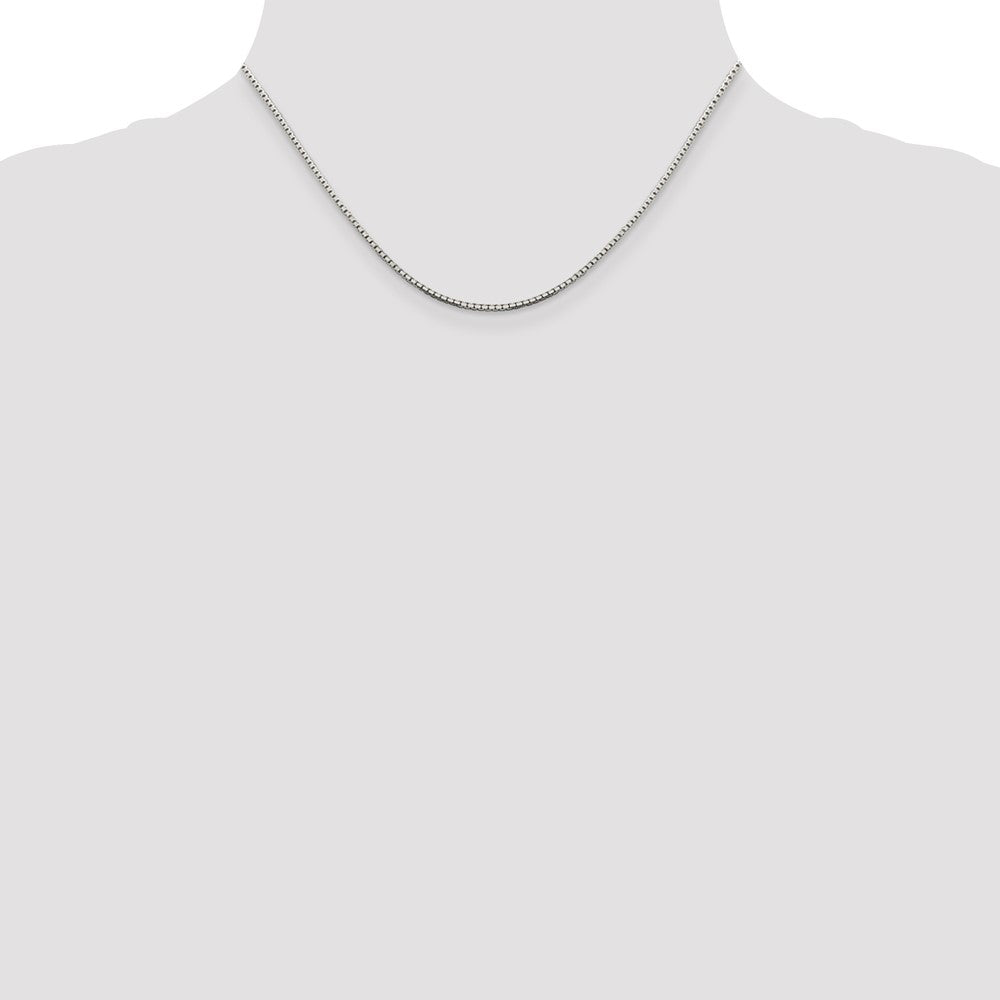 Sterling Silver 1.5mm 8 Sided Diamond-cut Box Chain