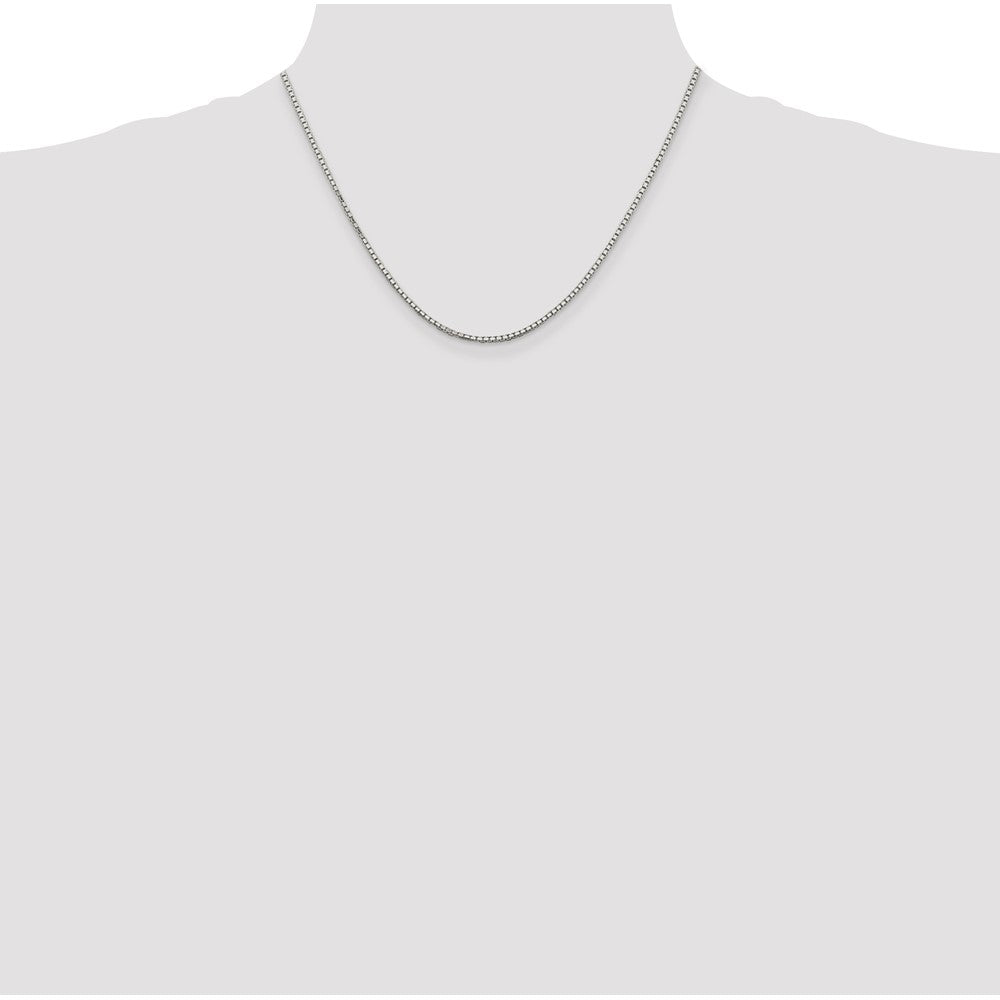 Sterling Silver 1.7mm 8 Sided Diamond-cut Box Chain