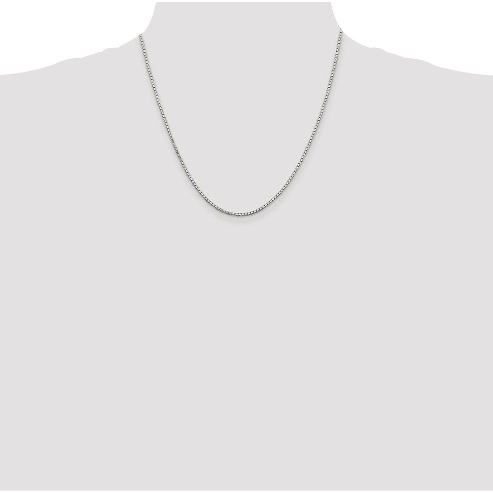 Sterling Silver 1.7mm 8 Sided Diamond-cut Box Chain