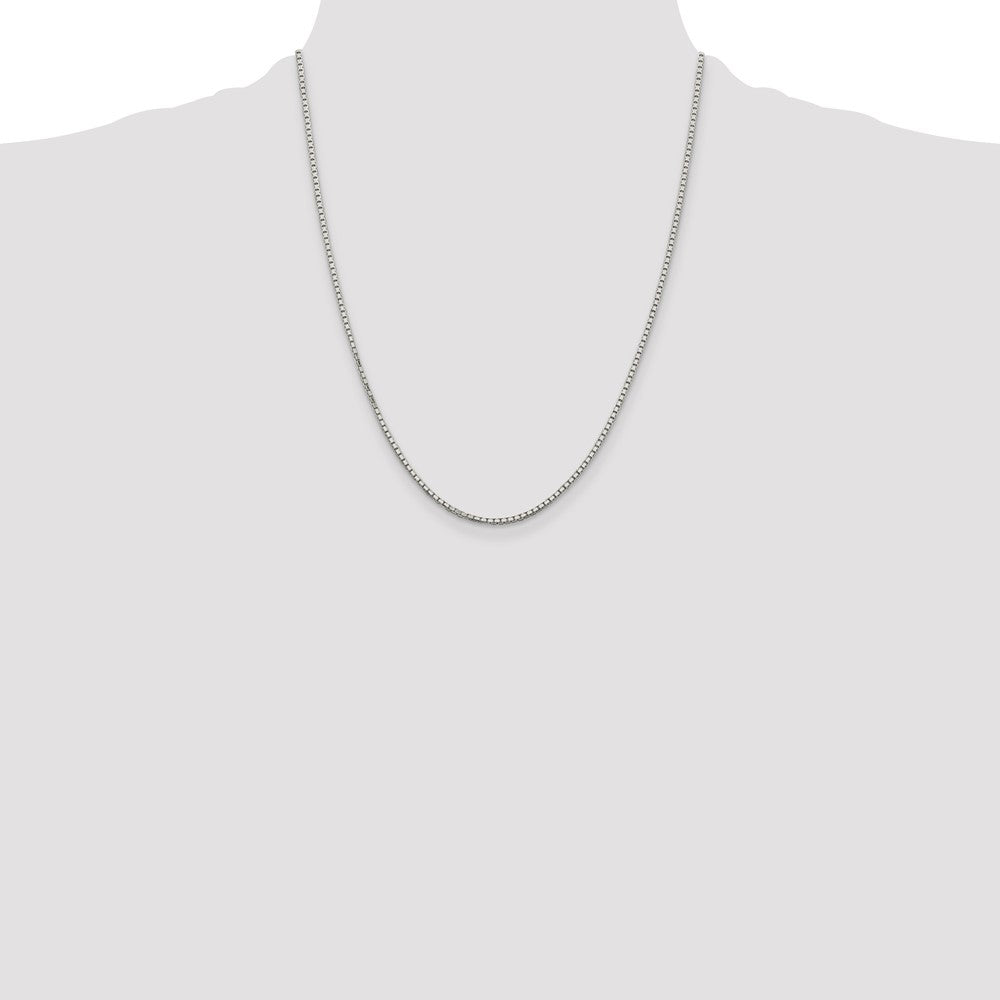 Sterling Silver 1.7mm 8 Sided Diamond-cut Box Chain