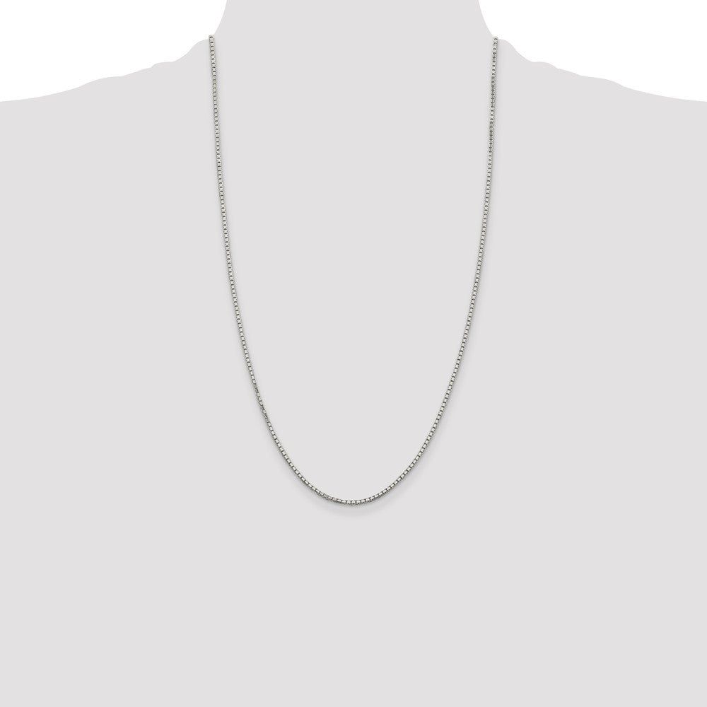 Sterling Silver 1.7mm 8 Sided Diamond-cut Box Chain