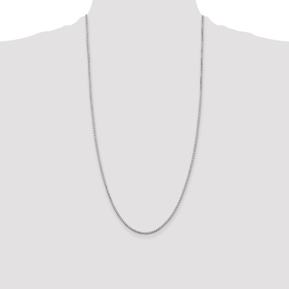 Sterling Silver 1.7mm 8 Sided Diamond-cut Box Chain