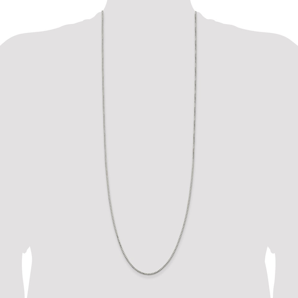 Sterling Silver 1.7mm 8 Sided Diamond-cut Box Chain