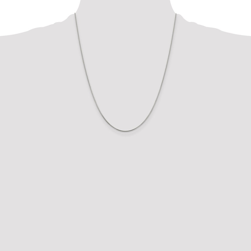 Sterling Silver Rhodium-plated .8mm Box Chain