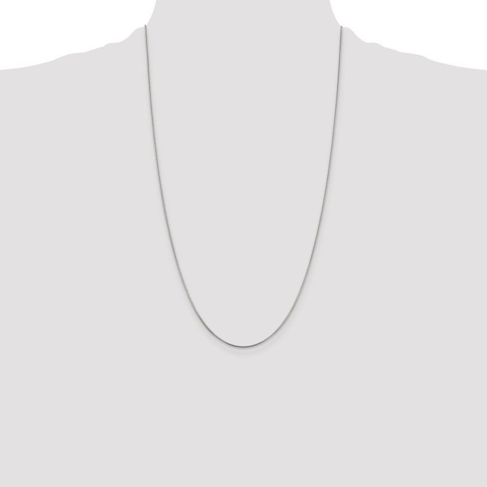 Sterling Silver Rhodium-plated .8mm Box Chain