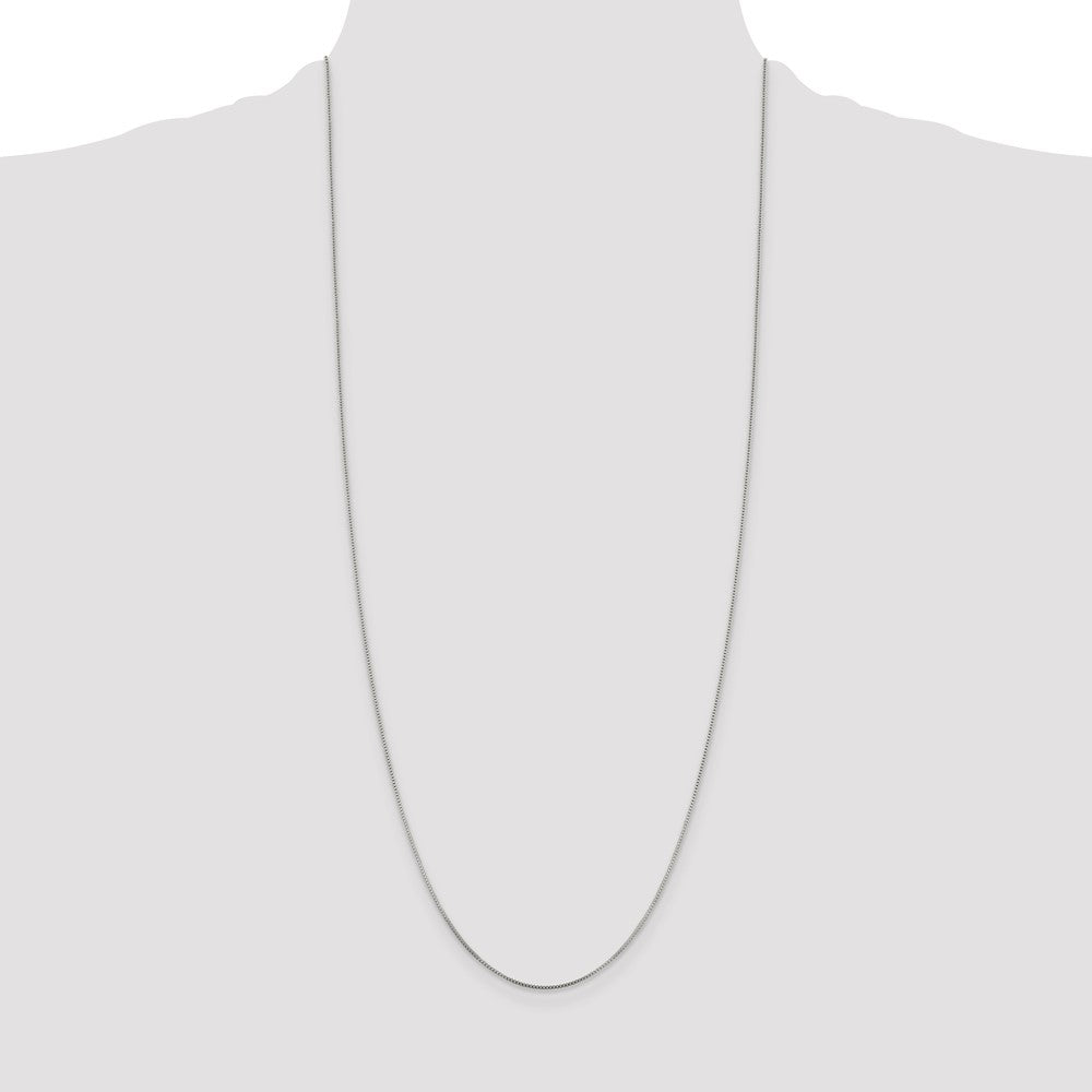 Sterling Silver Rhodium-plated .8mm Box Chain