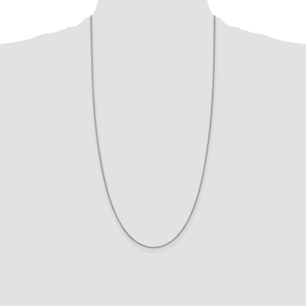 Sterling Silver Rhodium-plated .9mm Box Chain