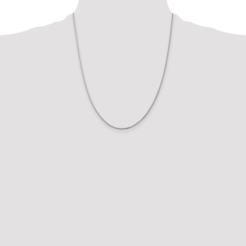 Sterling Silver 1.25mm Box Chain w/4in ext.