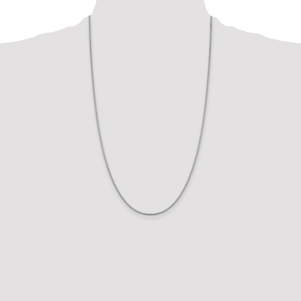 Sterling Silver Rhodium-plated 1.4mm Box Chain