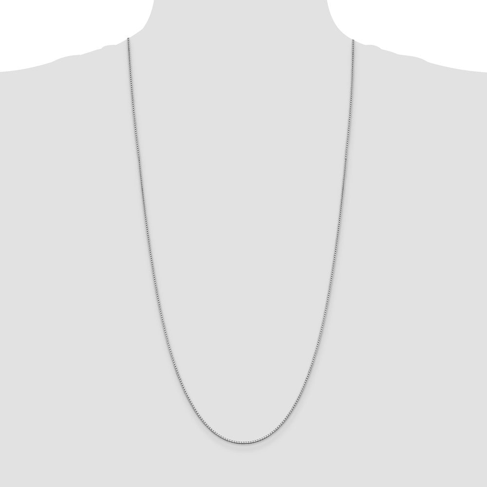Sterling Silver Rhodium-plated 1.4mm Box Chain