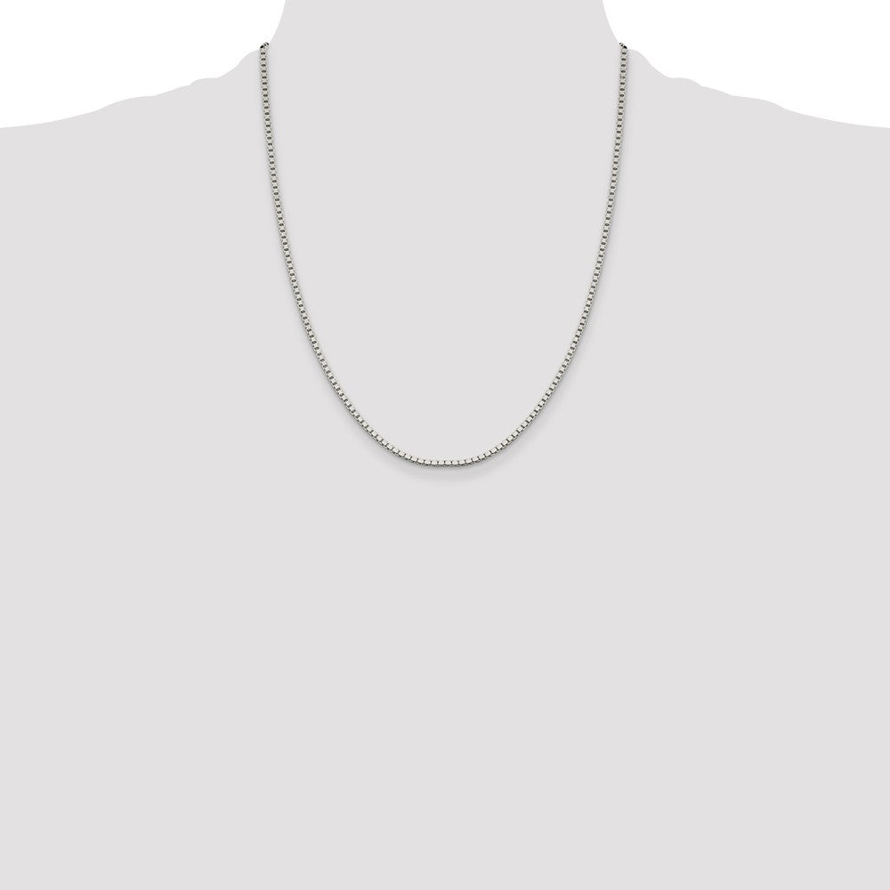 Sterling Silver 1.9mm Box Chain w/4in ext.