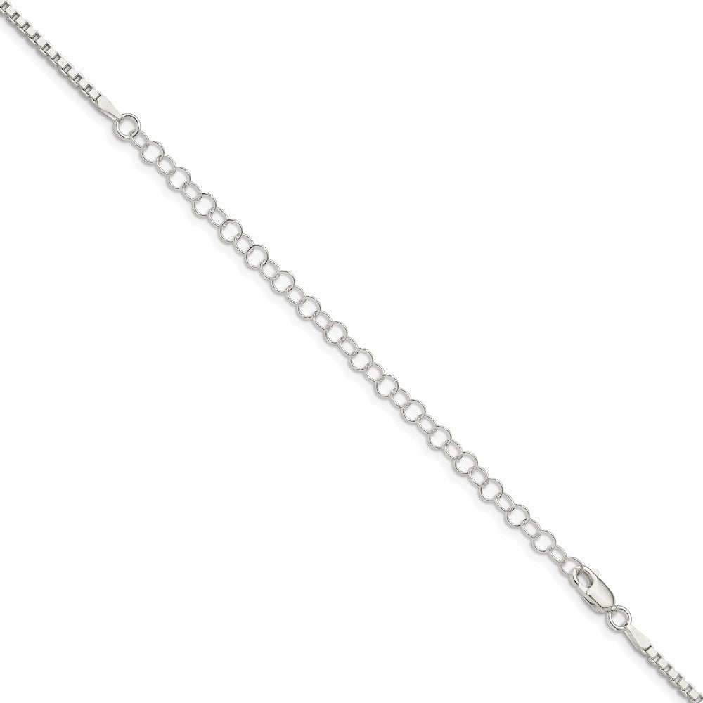 Sterling Silver 2mm Box Chain w/4in ext.
