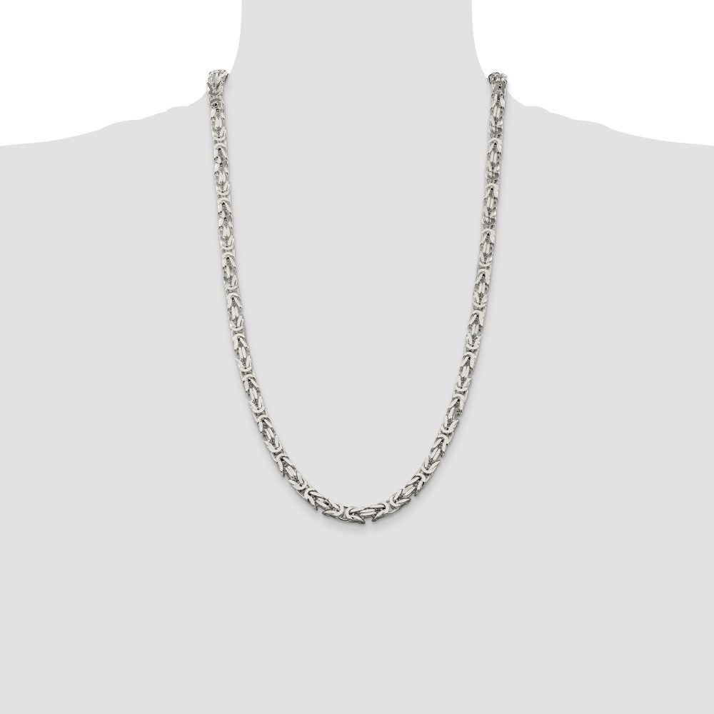 Sterling Silver 6mm Byzantine Chain