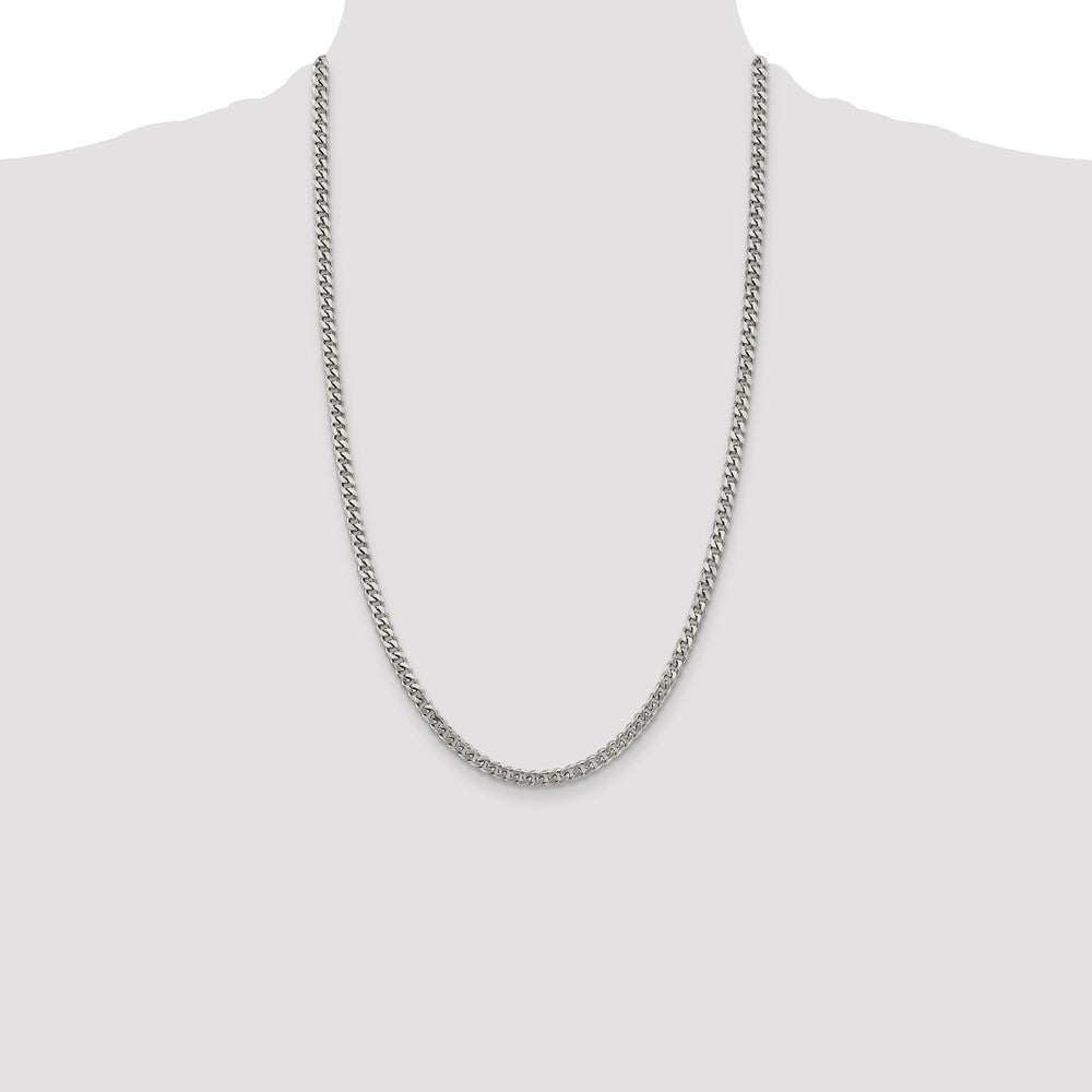 Sterling Silver Rhodium-plated 4.5mm Curb Chain