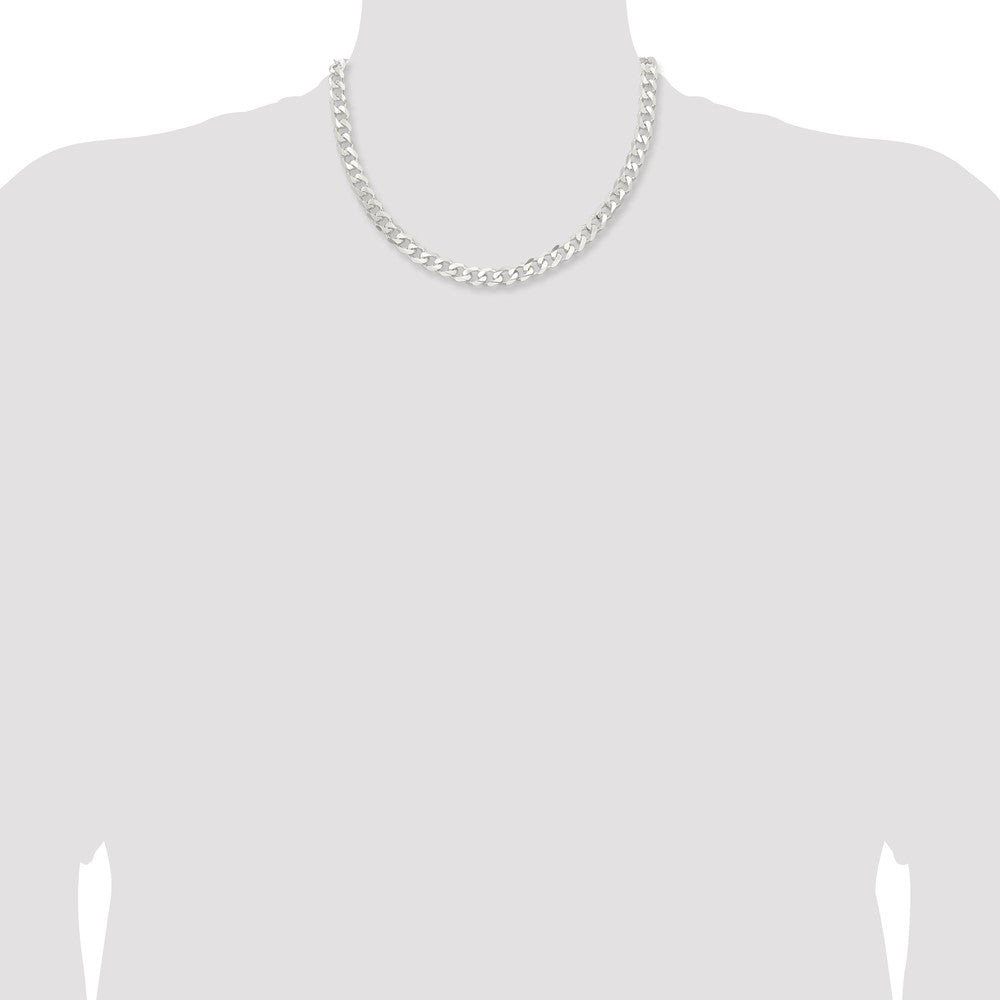 Sterling Silver 7.5mm Curb Chain