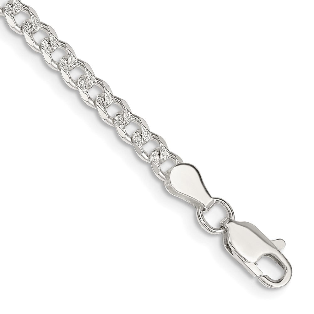 Sterling Silver 4mm Pav? Curb Chain