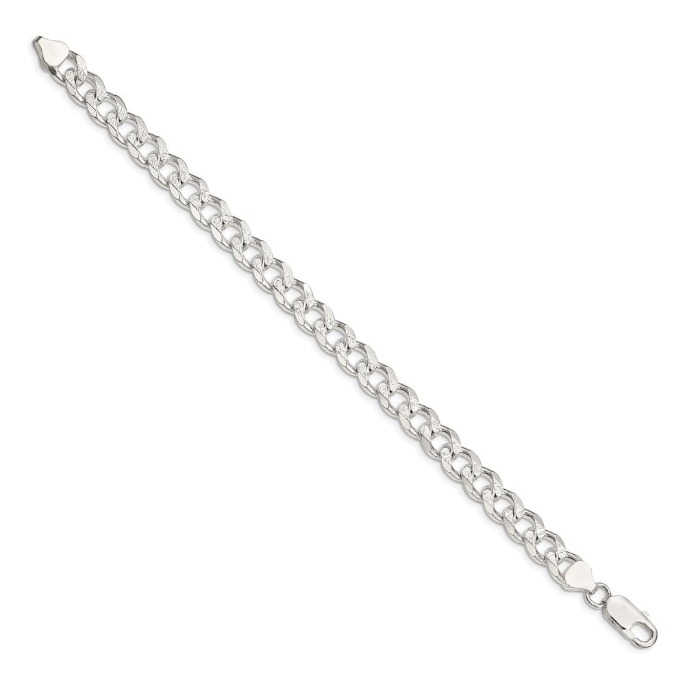 Sterling Silver 8mm Pav? Curb Chain