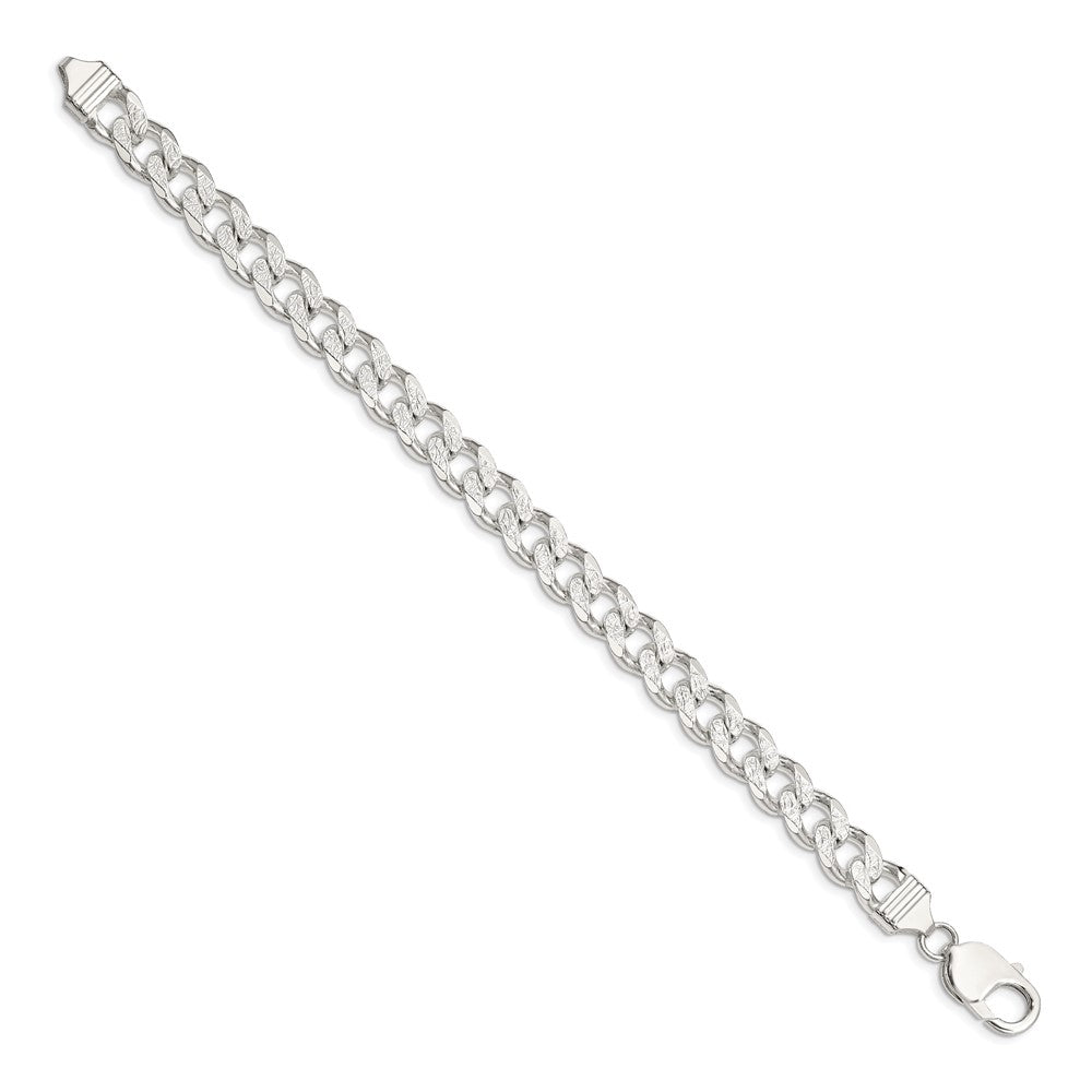 Sterling Silver 9.15mm Pav? Curb Chain