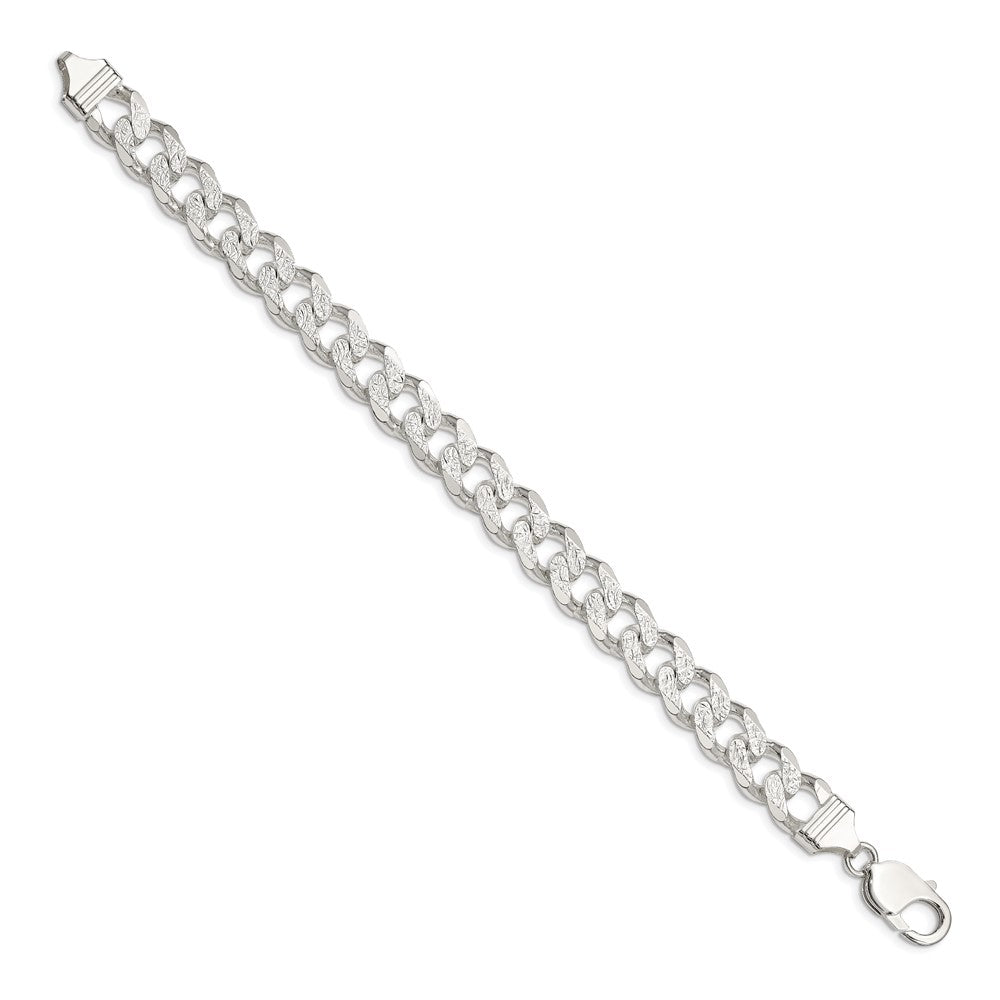 Sterling Silver 10.5mm Pav? Curb Chain