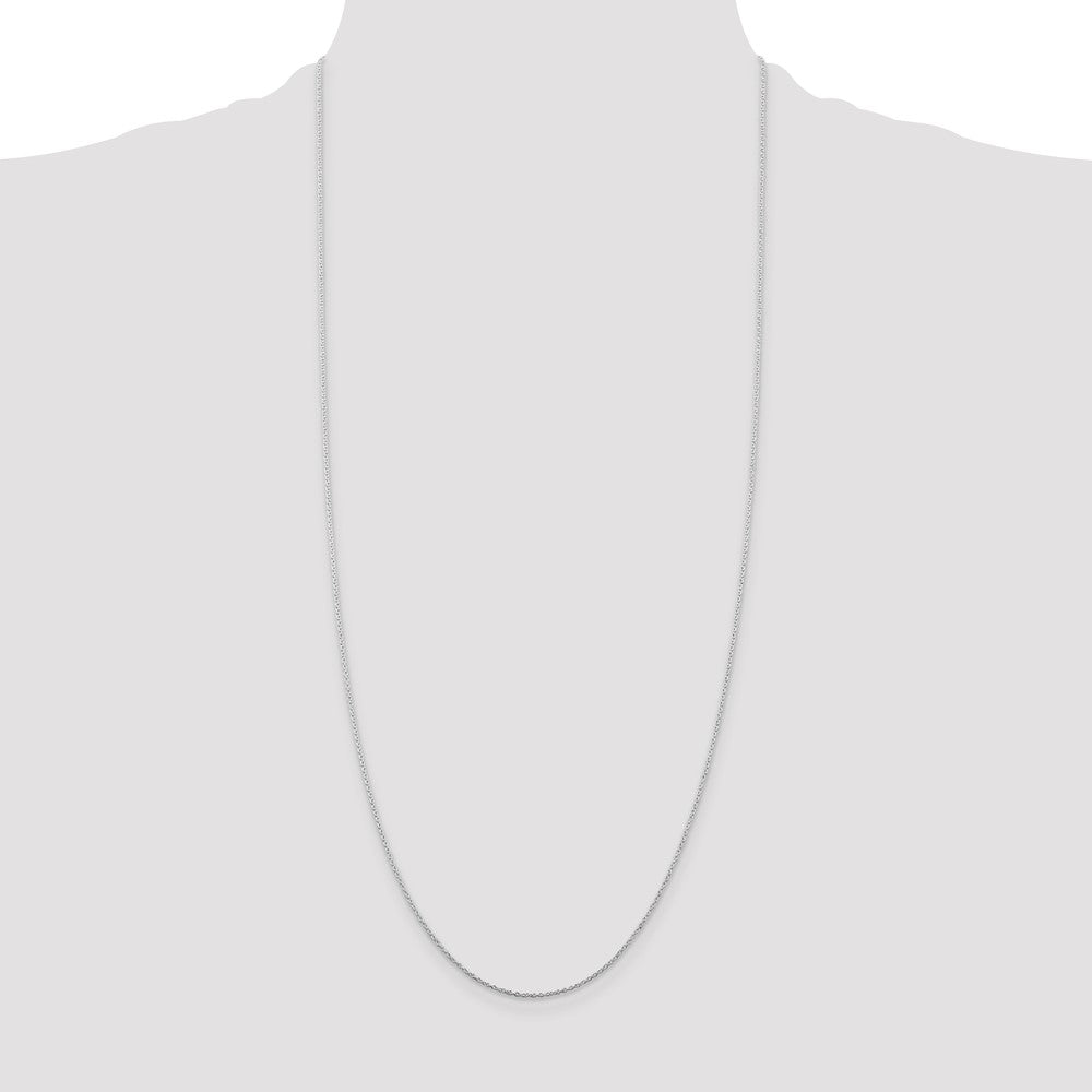 Sterling Silver Rhodium-plated 1mm Cable Chain