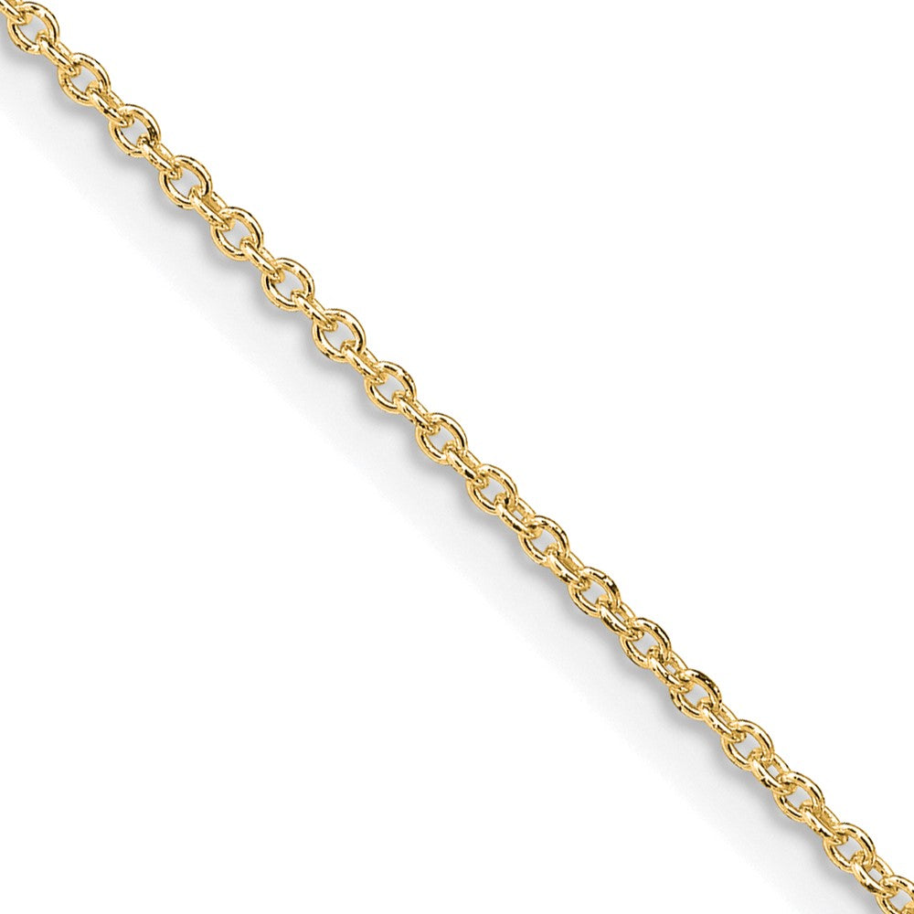 Sterling Silver 1.25mm Cable Chain w .25mic Gold Plate