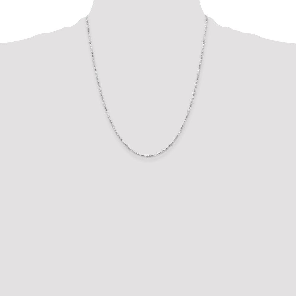 Sterling Silver Rhodium-plated 1.25mm Cable Chain with a 4 inch extention