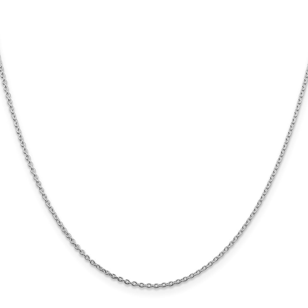 Sterling Silver Rhodium-plated 1.5mm Cable Chain w/4in ext.