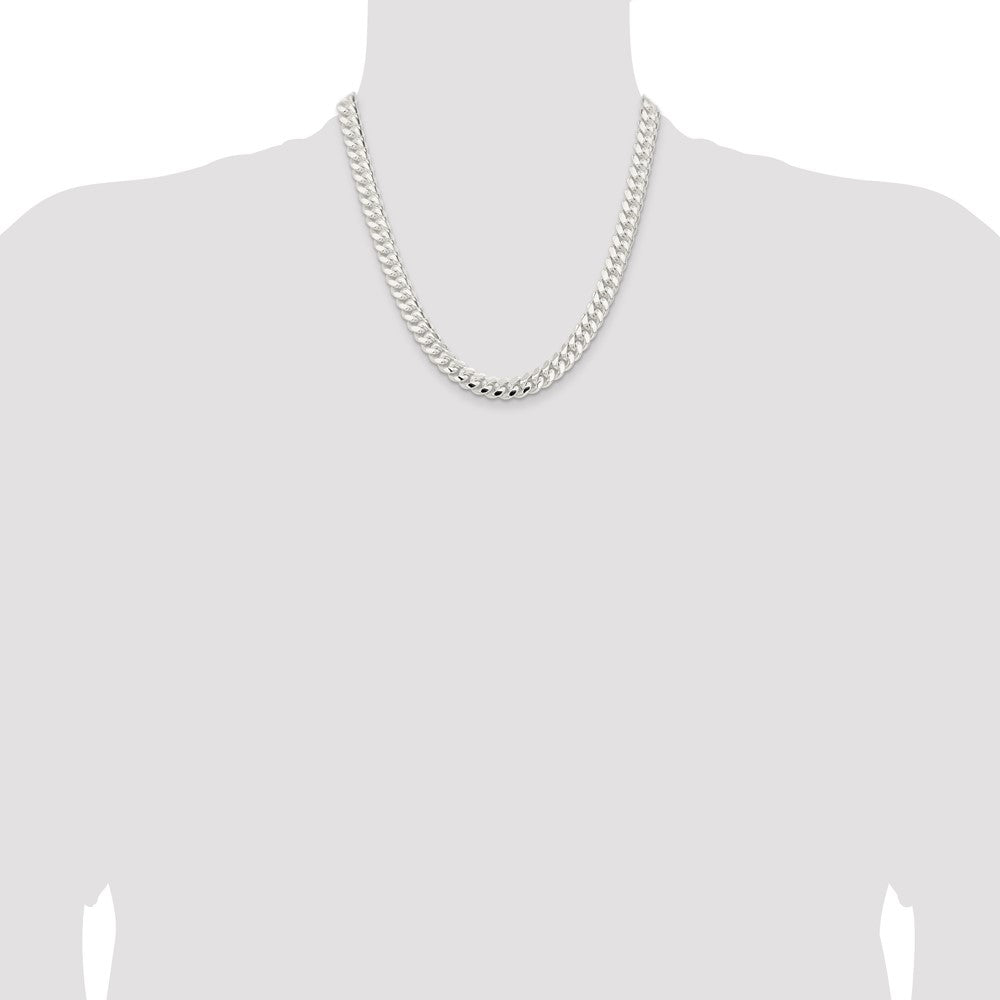 Sterling Silver 9mm Polished Domed Curb Chain