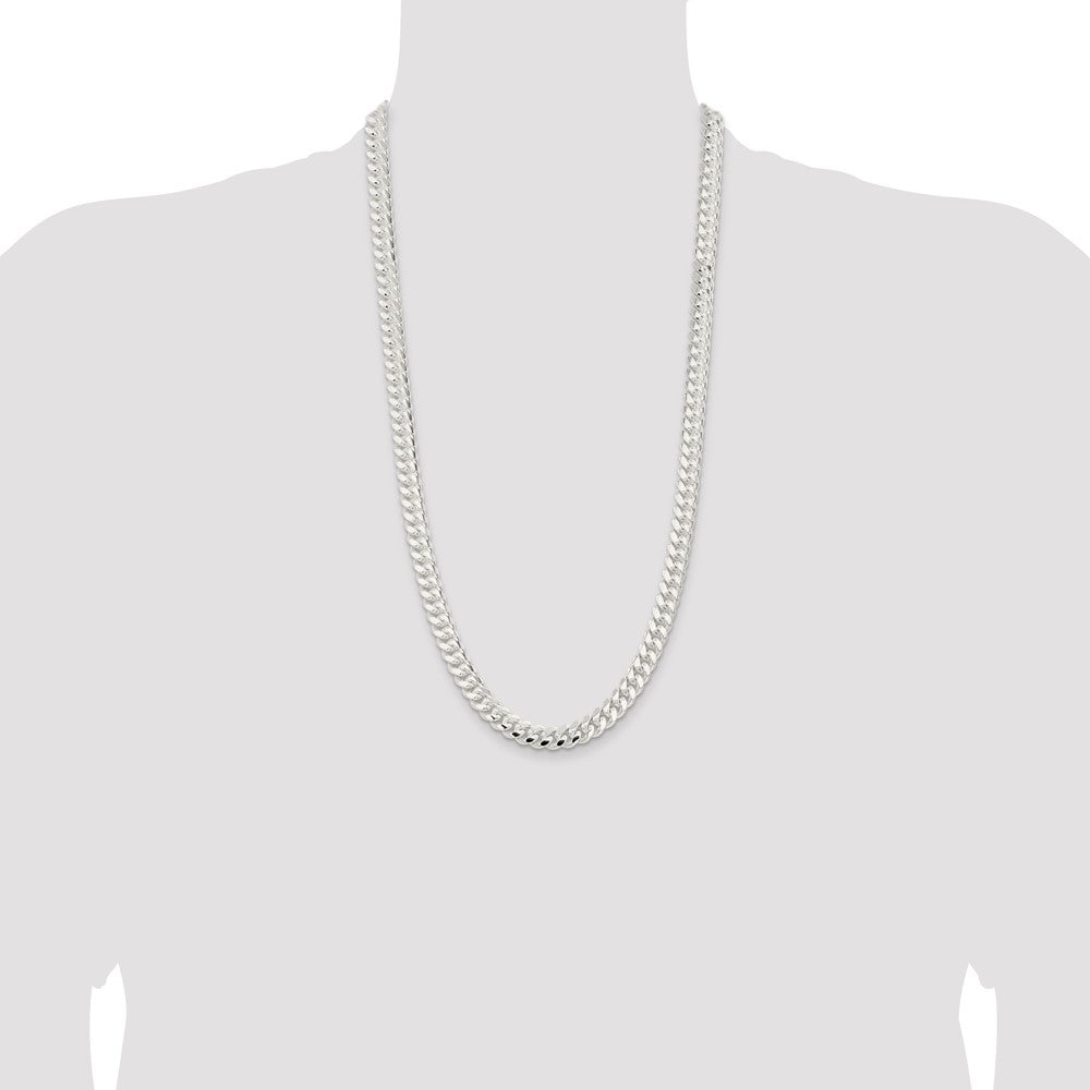 Sterling Silver 9mm Polished Domed Curb Chain