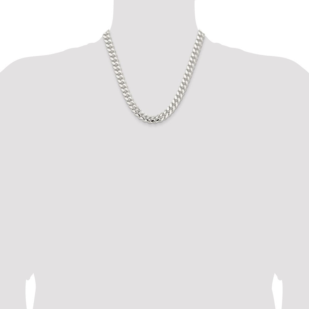 Sterling Silver 10.5mm Polished Domed Curb Chain