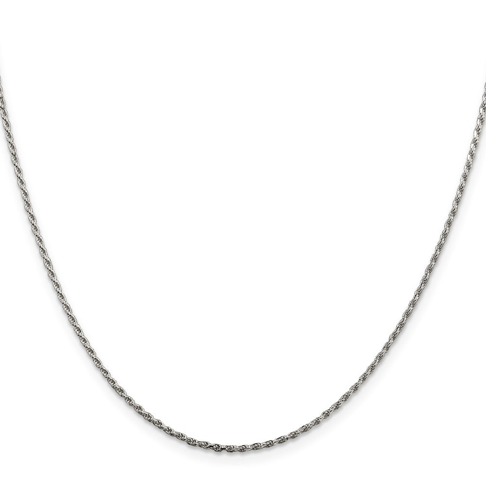 Sterling Silver 1.5mm Diamond-cut Rope Chain w/4in ext.