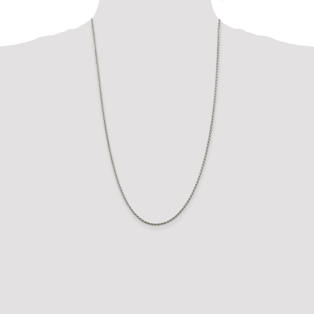 Sterling Silver 1.85mm Diamond-cut Rope Chain