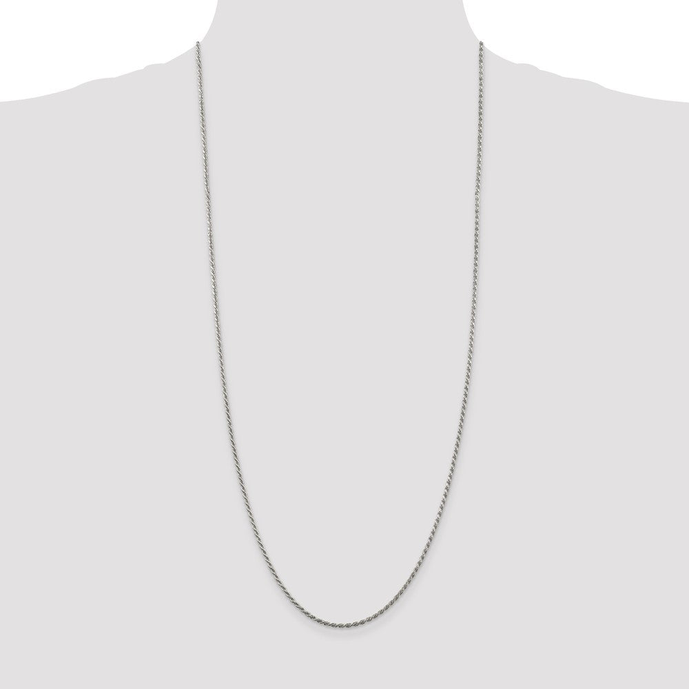 Sterling Silver 1.85mm Diamond-cut Rope Chain