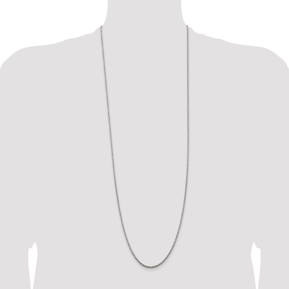 Sterling Silver 1.85mm Diamond-cut Rope Chain