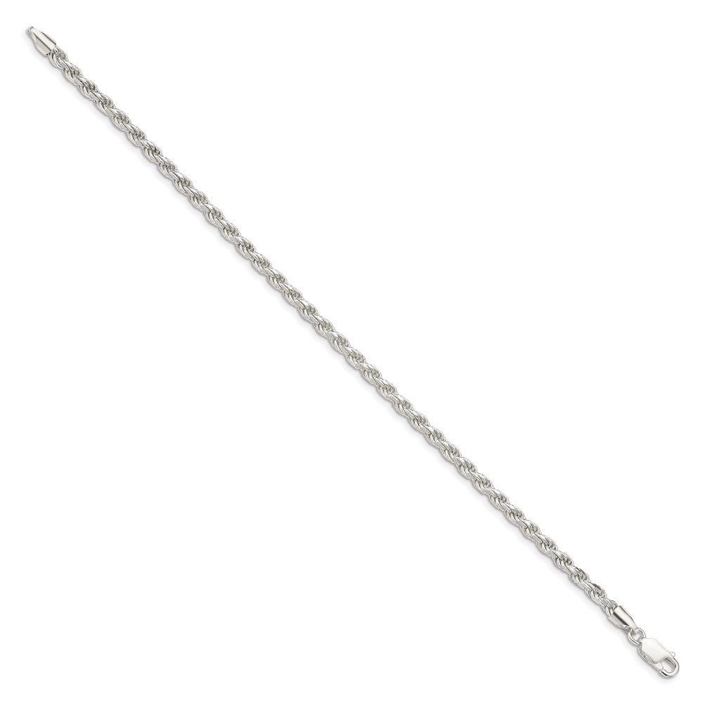 Sterling Silver 3mm Diamond-cut Rope Chain
