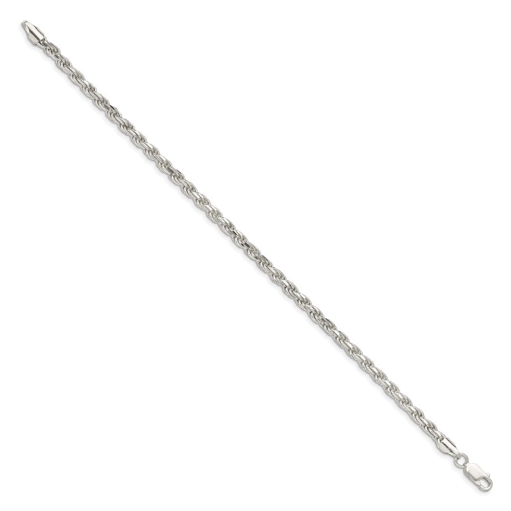 Sterling Silver 3.5mm Diamond-cut Rope Chain