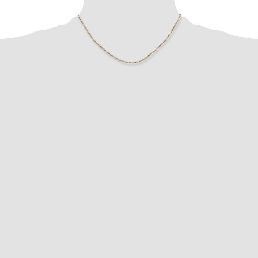 Sterling Silver And Vermeil 1.85mm Diamond-cut Rope Chain