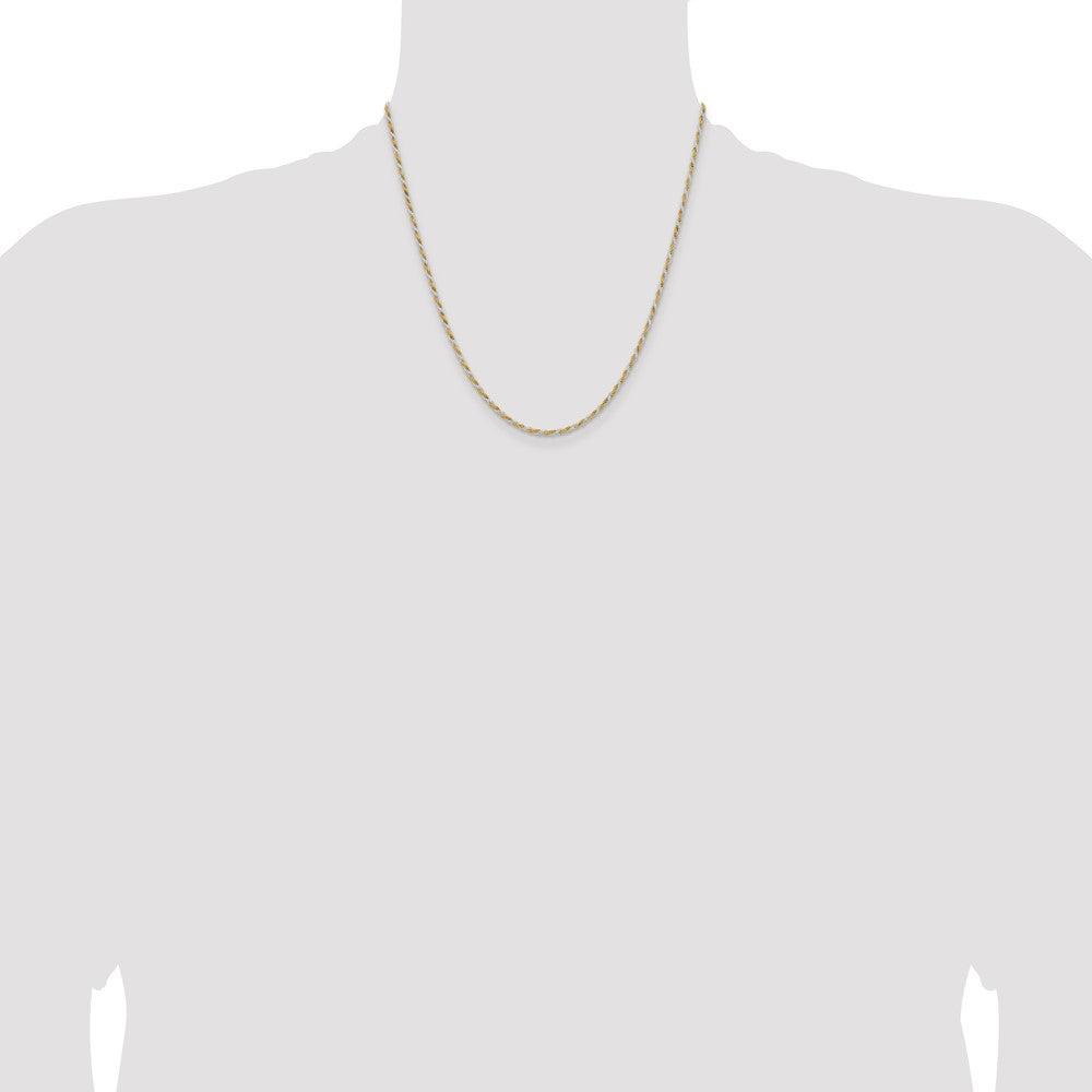 Sterling Silver And Vermeil 1.85mm Diamond-cut Rope Chain